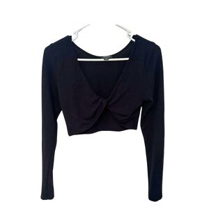 Women's Black Long Sleeve Top